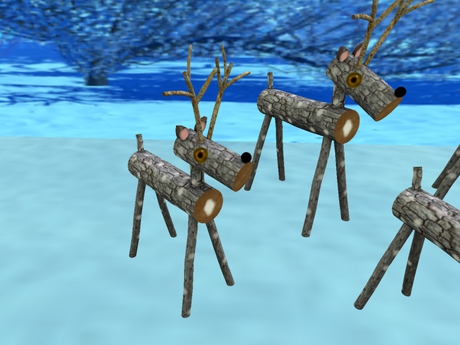 Second Life Marketplace - ~ECC~ Rudolf The Log Nose Reindeer Family M/C