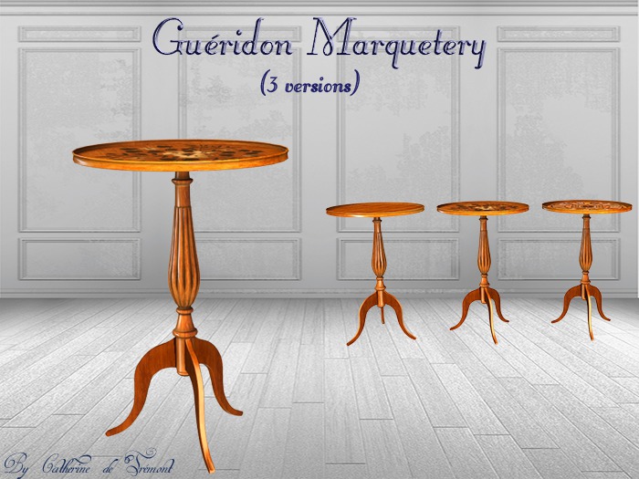 "CdT" Gueridon Marquetery