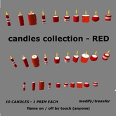 candles collection - red