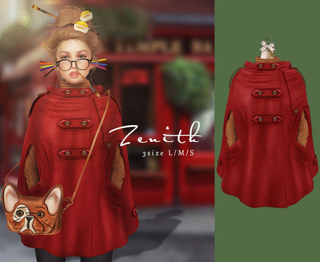 =Zenith=Cape Coat (Red)