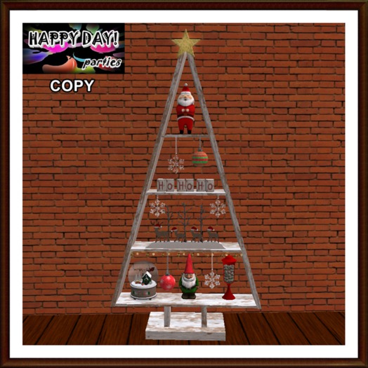 Christmas - Tree Old White Shelf