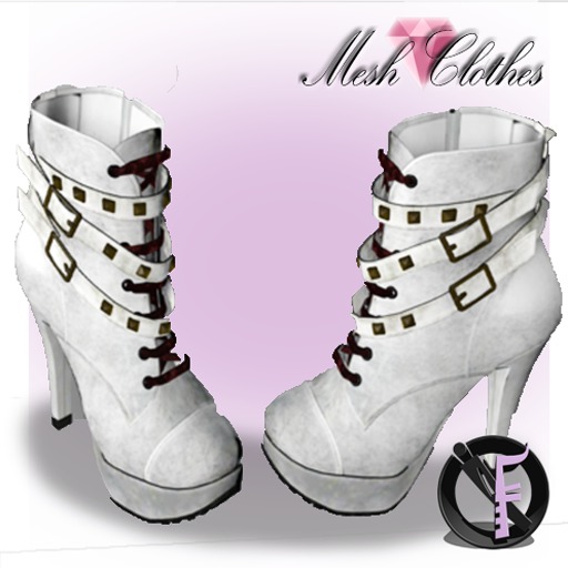 *IONIC:FASHION* : Mesh : Leather High Heel Booties #3