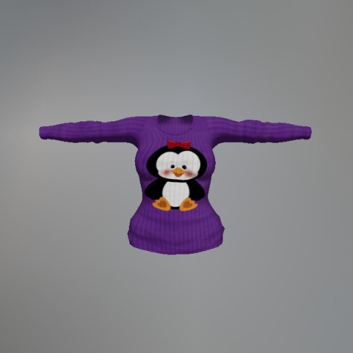 Purple Penguin Mesh Top box