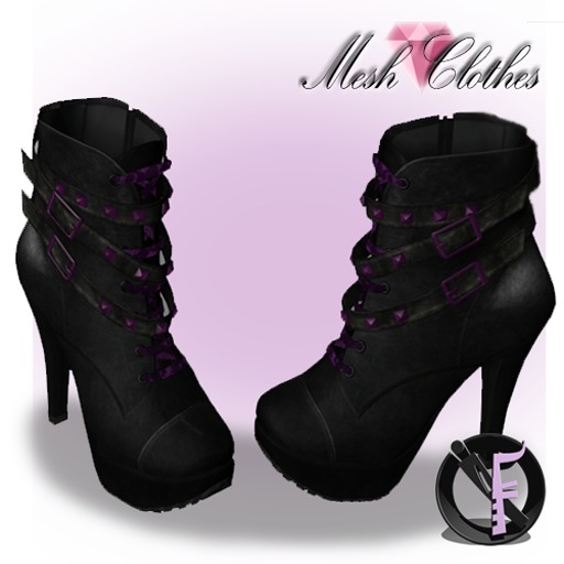 *IONIC:FASHION* : Mesh : Leather High Heel Booties #5