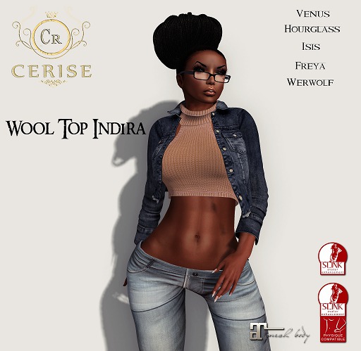 ::Cerise:: Wool Top Beige