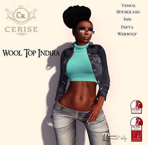 ::Cerise:: Wool Top blue