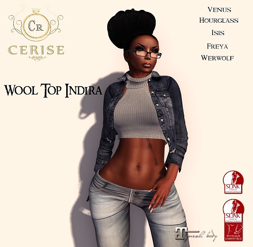 ::Cerise:: Wool Top grey