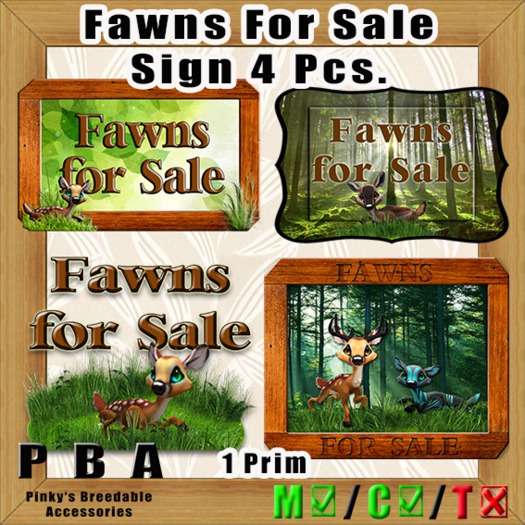 Fawn Sign "Fawns For Sale"