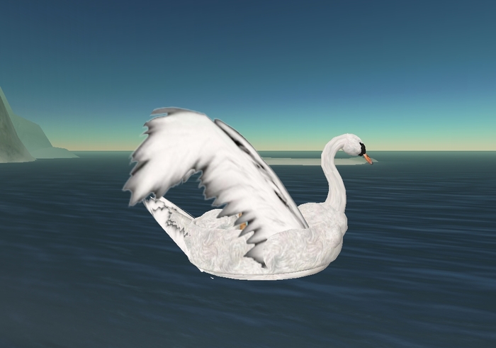 Swan Couple Boat