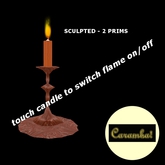 Pat's candleholder with candle - orange 