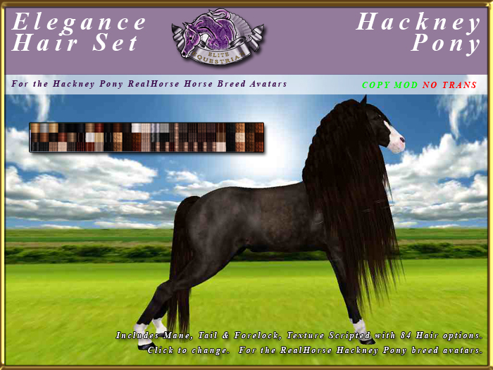 *E* Elegance Mane/Tail Set [BOXED] RH Hackney Pony