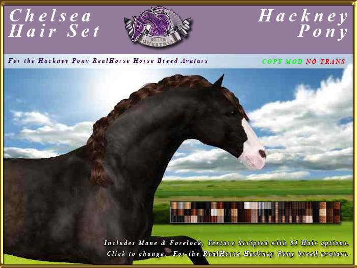 *E* Chelsea Mane & Forelock Set [BOXED] RH Hackney Pony