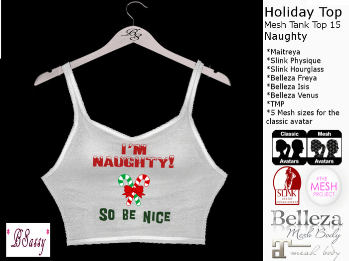 *BSASSY* MESH TANK TOP HOLIDAY 15