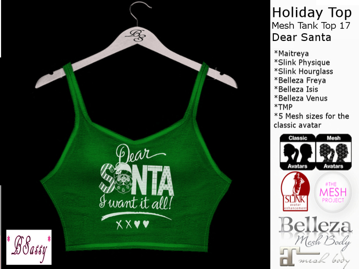 *BSASSY* MESH HOLIDAY TANK TOP 17