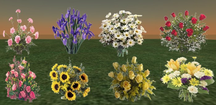 8 Flower textures (Alpha Channel) full perms id39fv id39tx