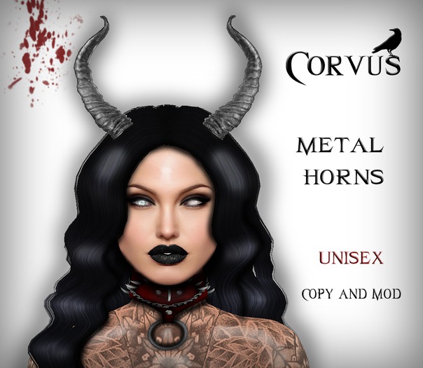 Corvus : Metal Unisex Horns