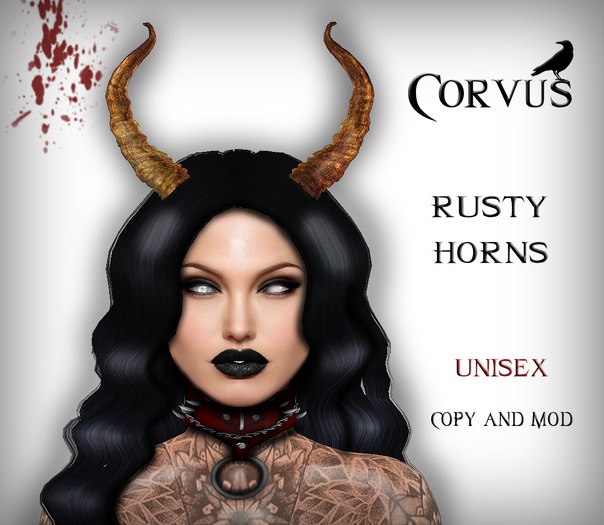 Corvus : Rusty Unisex Horns