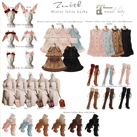 =Zenith=Winter rabbit headband (Brown)