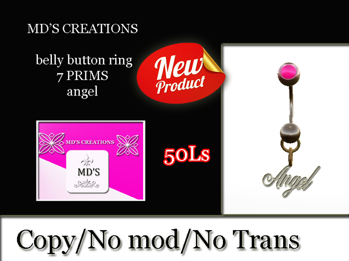 angel belly button ring