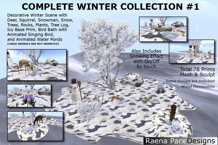 COMPLETE WINTER COLLECTION #1 - DECORATIVE WINTER SCENE - *RPD*