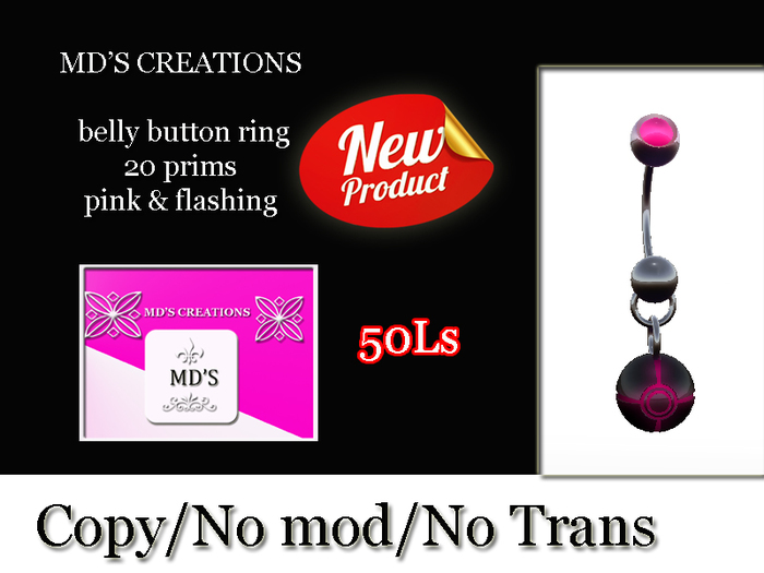 Sphere Pink Belly ring(flashing)