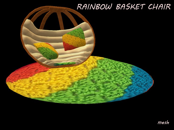 Rainbow basket chair