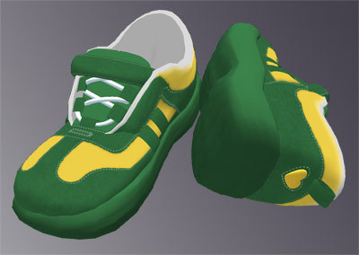 Green/Yellow Sculpted Sneakers