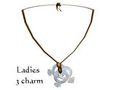 Female Symbols & Male on leather thongs