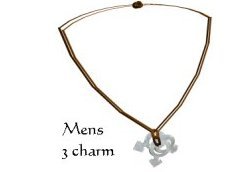 Male Symbols & Female on Leather thongs