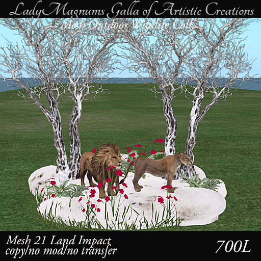 LadyMs Mesh Outdoor Wildlife Coll. - Winters Lions