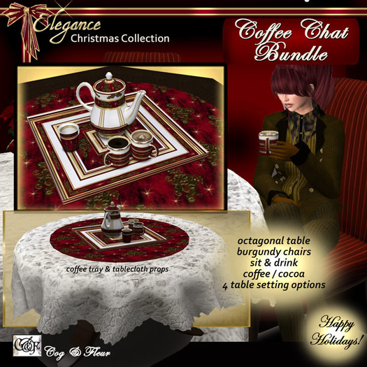 C&F HOLIDAY BUNDLE - Coffee Chat Table w Animations