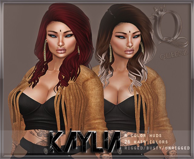 {H} Kaylia (Rigged Mesh Hair) *BUNDLE*