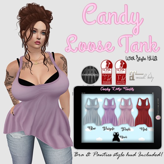 ::LL::Candy Loose Tanks W/HUD (Mesh & Classic)