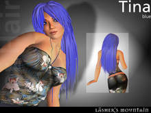  TINA Fine Long BLUE HAIR 