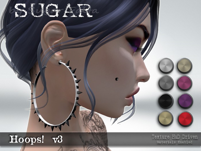 SUGAR - HOOPS! V3 - (METALIC SOLIDS HUD) BAGGED