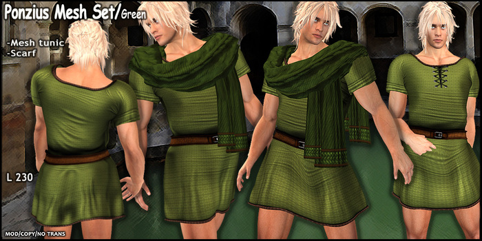 Ponzius Tunic Set T.E.D. /GREEN
