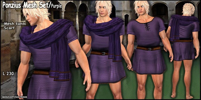 Ponzius Tunic Set T.E.D. /PURP-BOXED-(M_C)