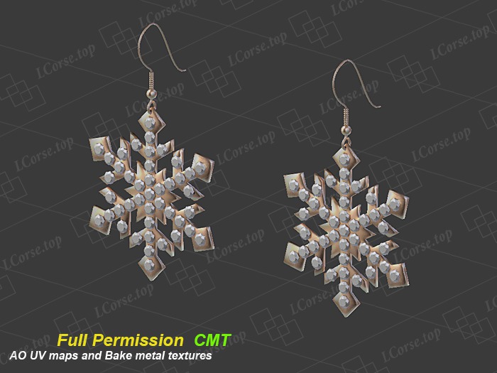 Snowflakes earrings Full Permission