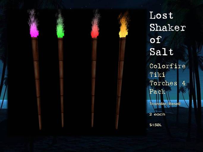 Colorfire Tiki Torches 4 Pack