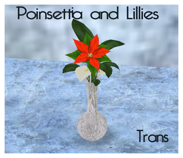 BB Poinsetta  and Lily inCrystal