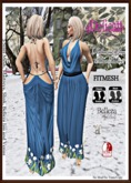 #GIFT#Delicatt Couture - Sexy Dress Katherine - Flowers blue