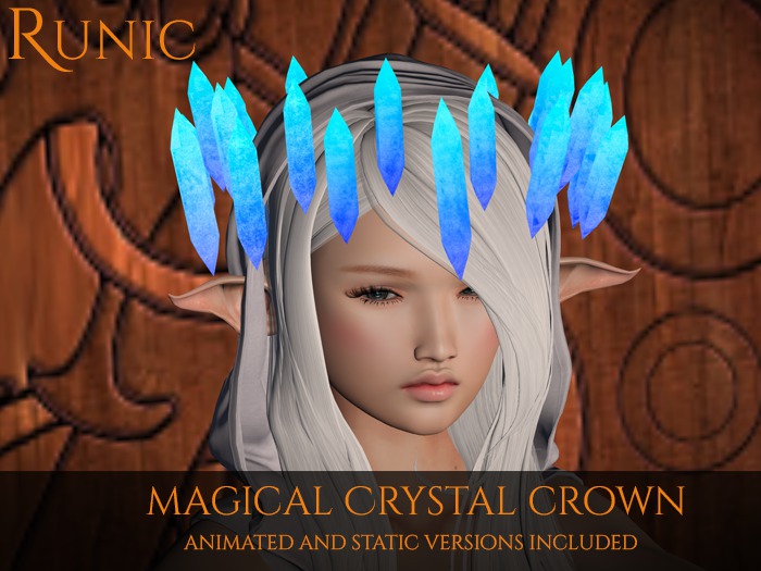 .: Runic :. Magical Crystal Crown (Blue)