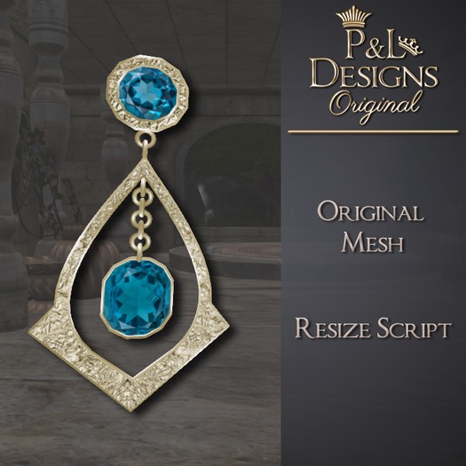 [P&L] - Formal Drop Earrings Gold - Topaz