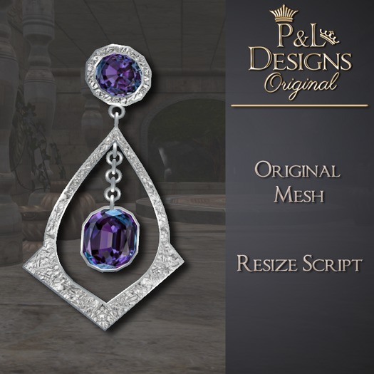 [P&L] - Formal Drop Earrings Silver - Alexandrite