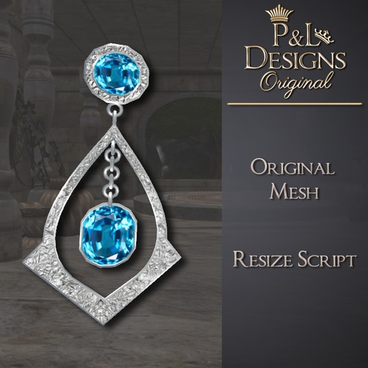 [P&L] - Formal Drop Earrings Silver - Zircon