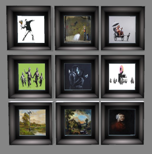 Second Life Marketplace Wall art PACK 9 Frams