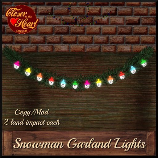 Snowman Garland Lights**