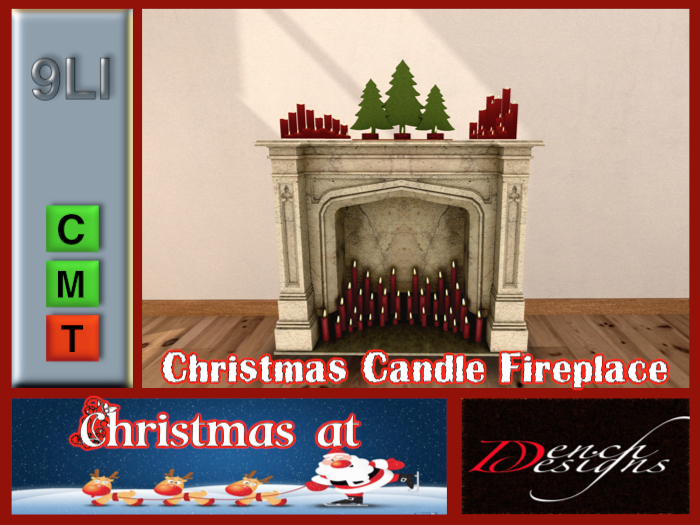*Dench Designs* Christmas Candle Fireplace