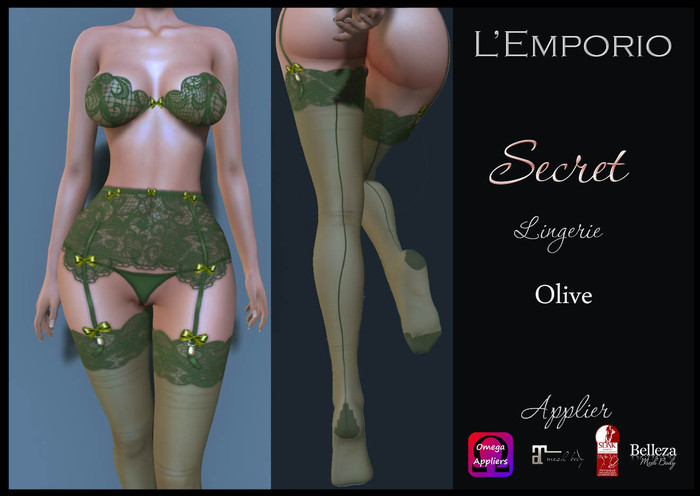 L'Emporio ::*Secret*:: -Lingerie- Olive    (Boxed)