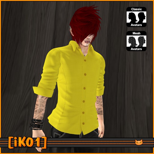 [iK01] Plain Shirt - Yello3 - AM - (Click to unpack)